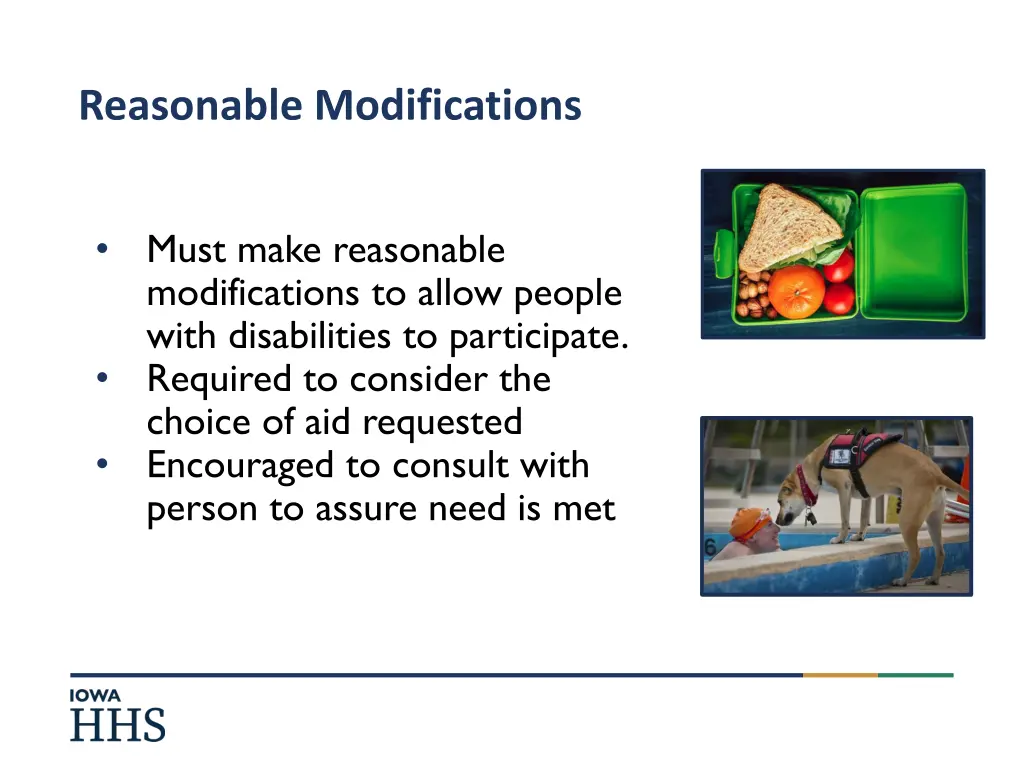 reasonable modifications
