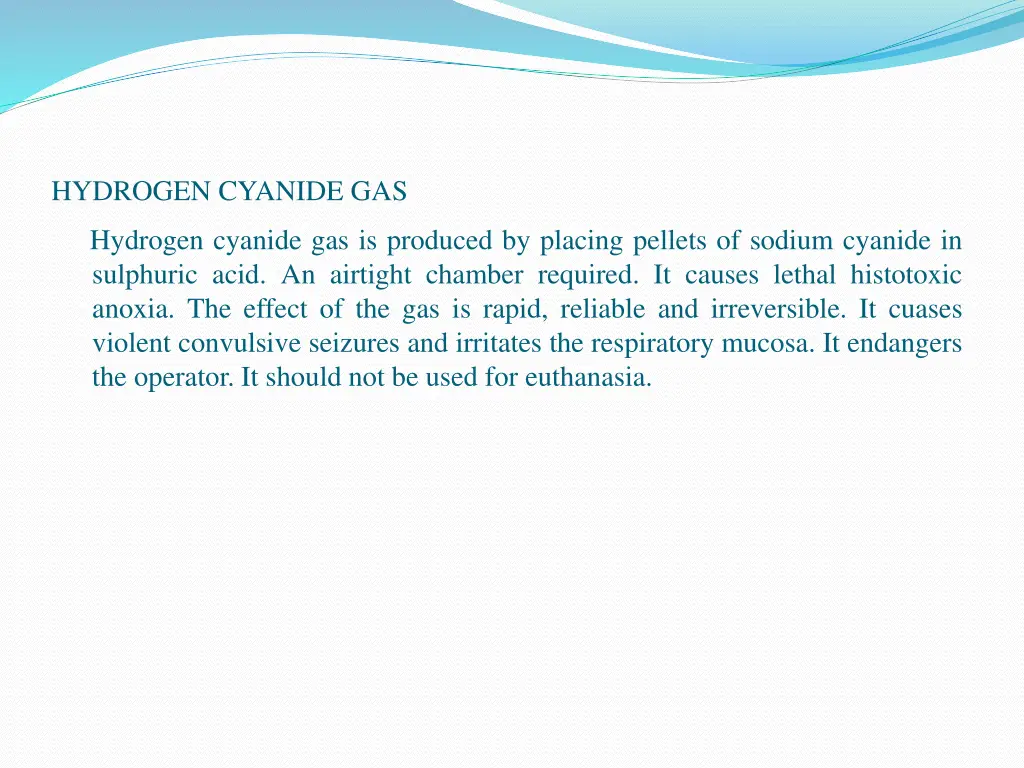 hydrogen cyanide gas