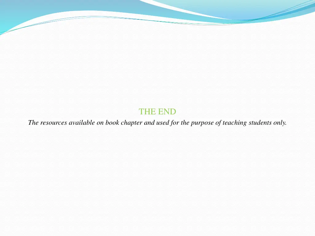 the end