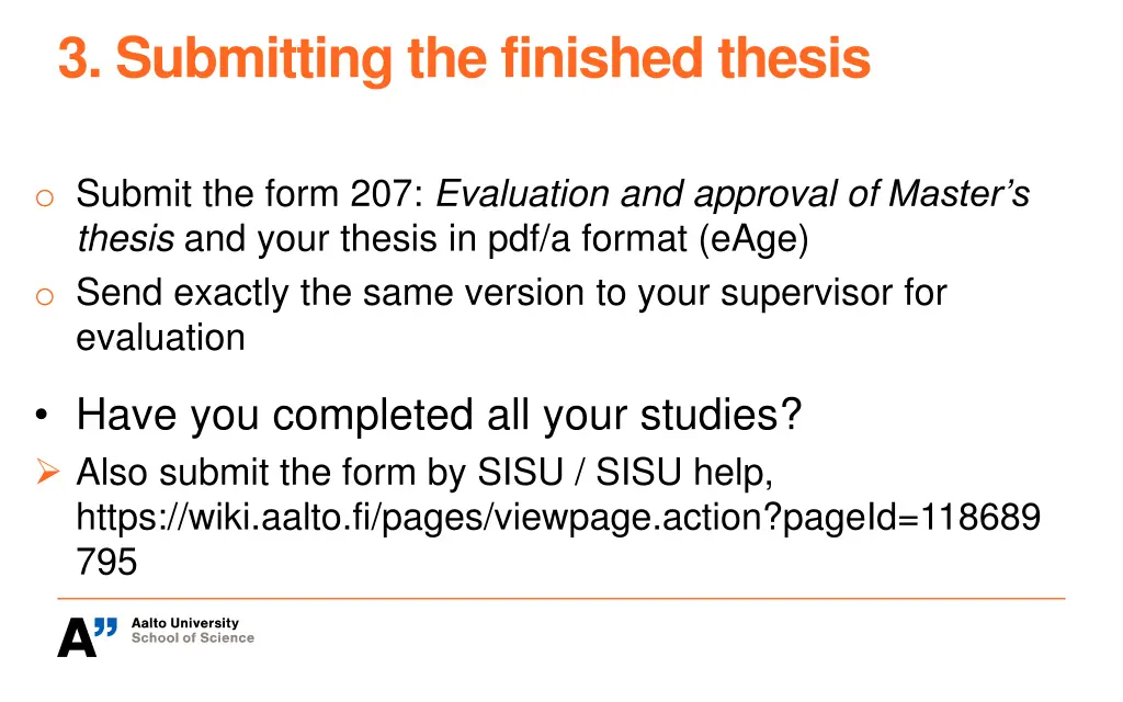 3 submitting the finished thesis