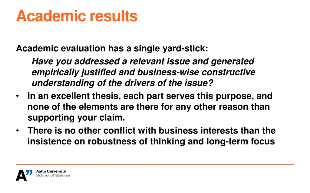 academic results