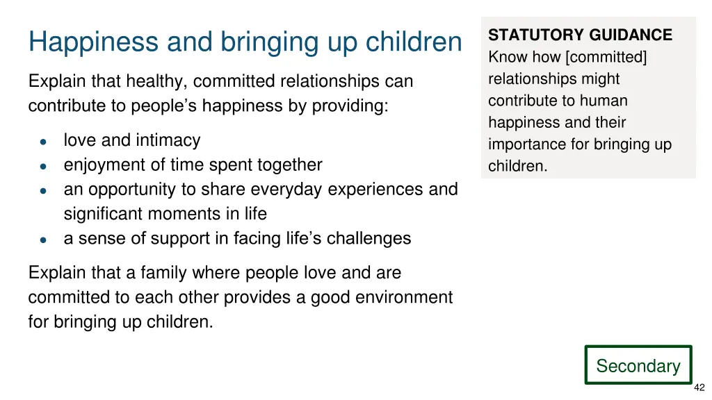happiness and bringing up children