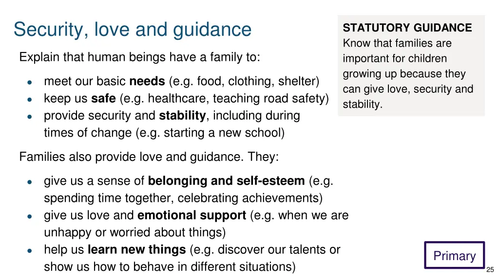security love and guidance