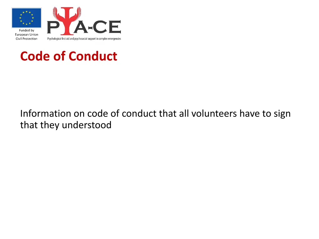 code of conduct