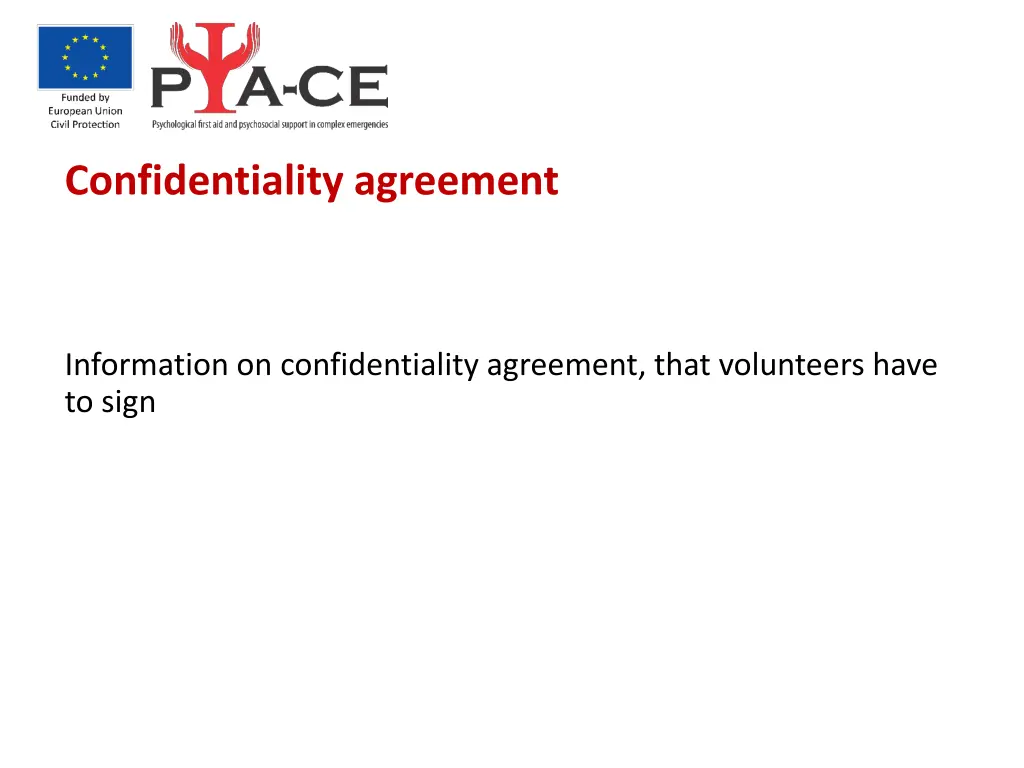 confidentiality agreement