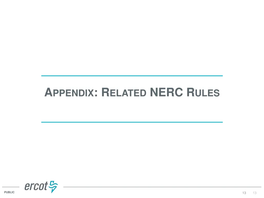 a ppendix r elated nerc r ules