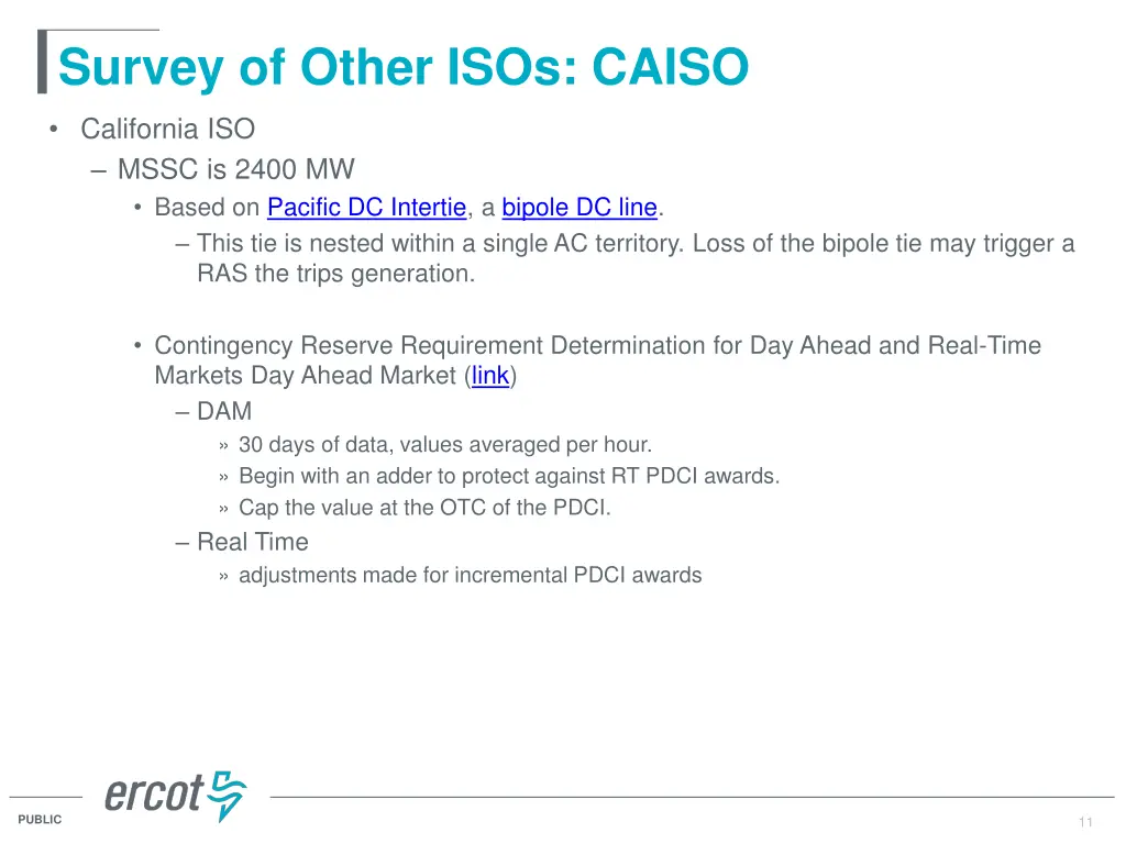 survey of other isos caiso