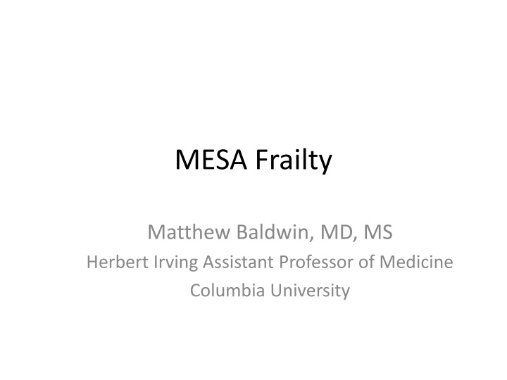 mesa frailty