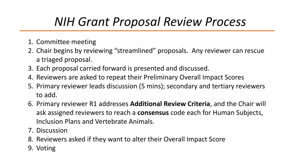 nih grant proposal review process 1