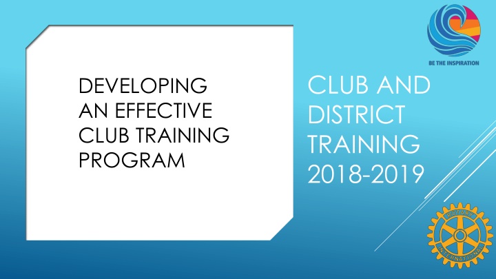 club and district training 2018 2019