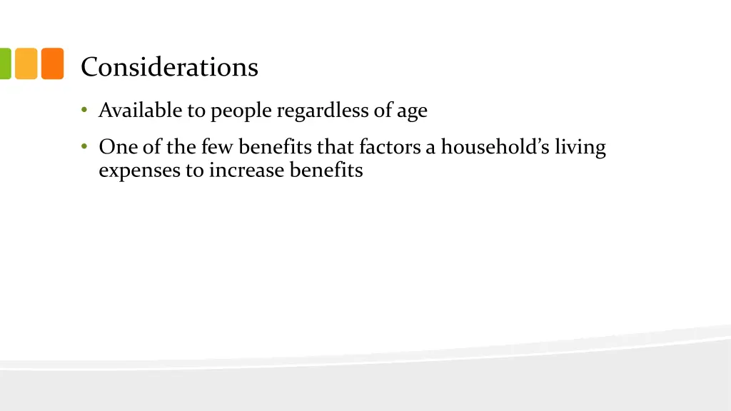 considerations