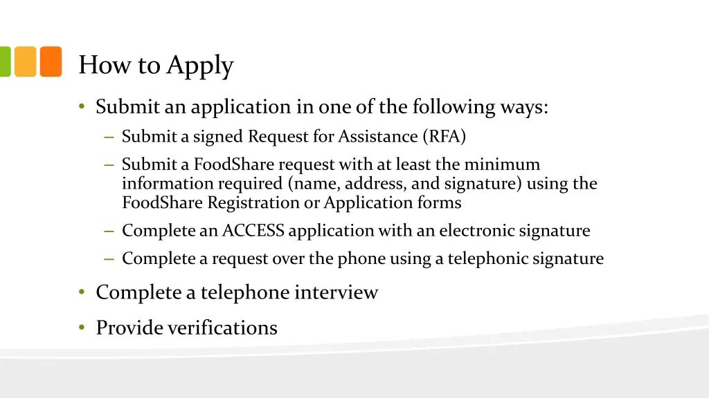 how to apply