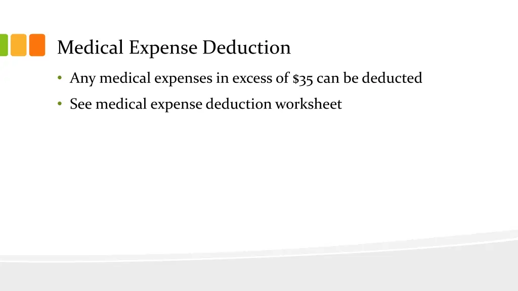 medical expense deduction
