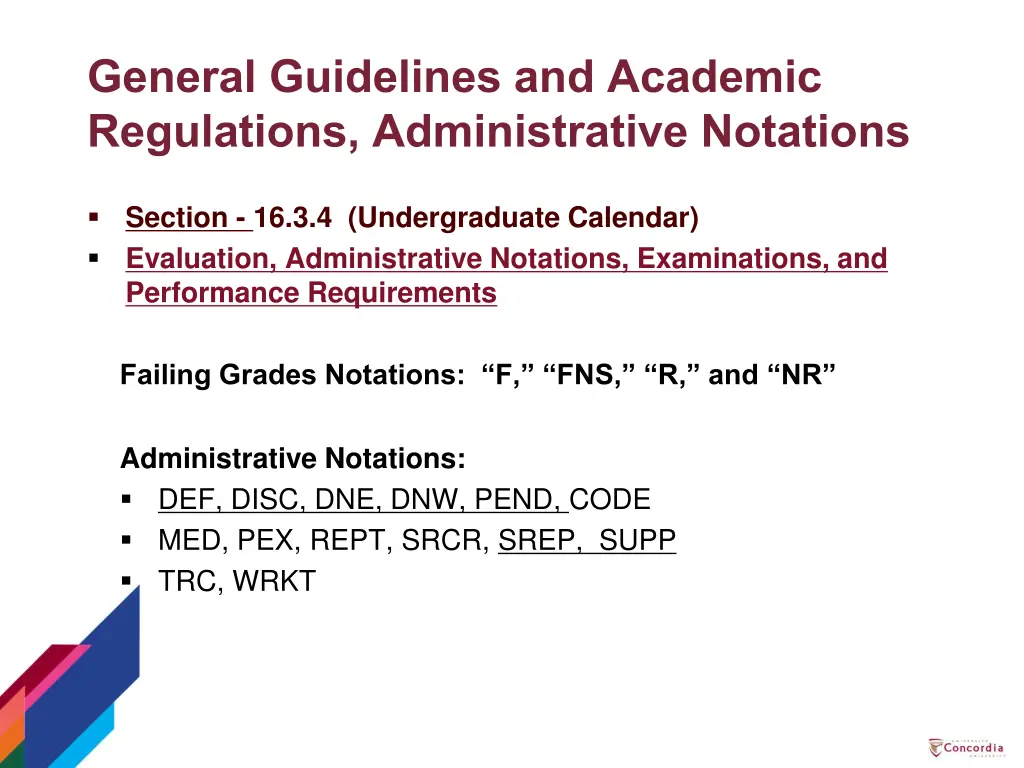 general guidelines and academic regulations