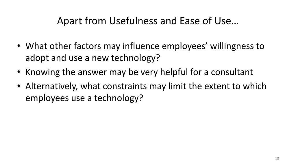 apart from usefulness and ease of use