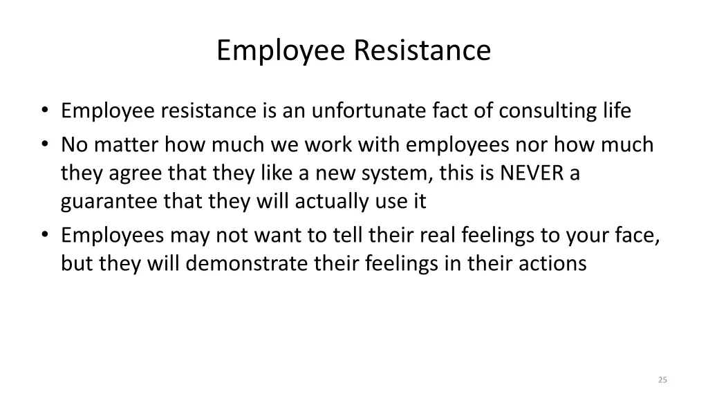employee resistance