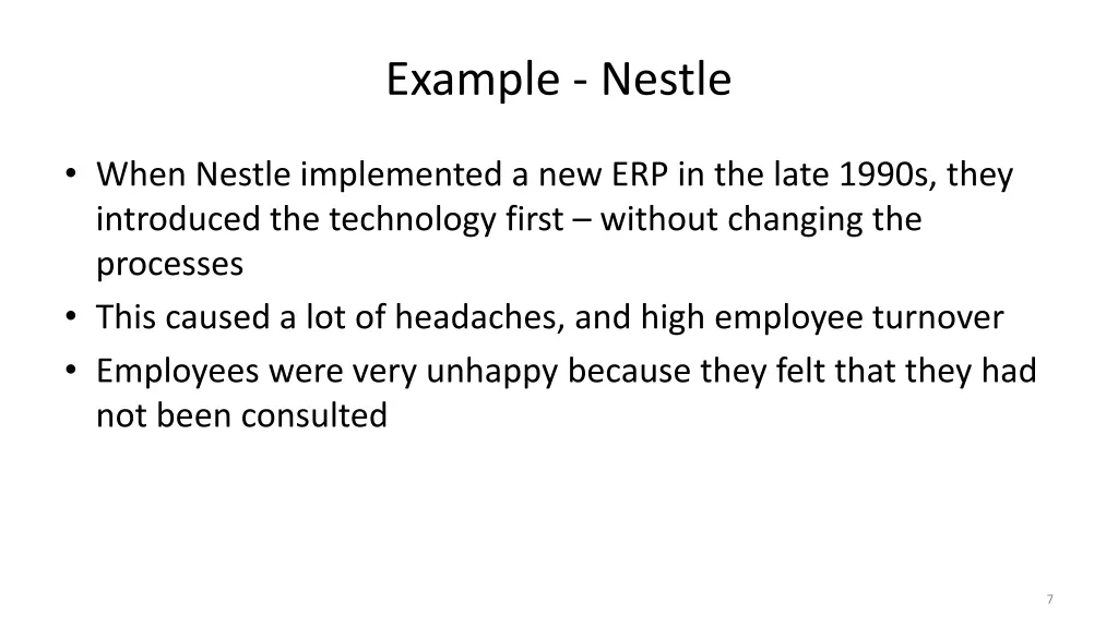example nestle