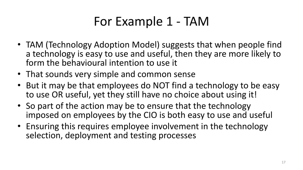 for example 1 tam