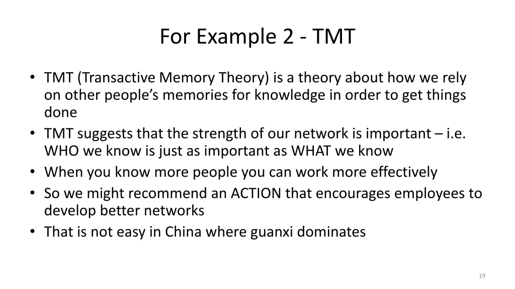 for example 2 tmt