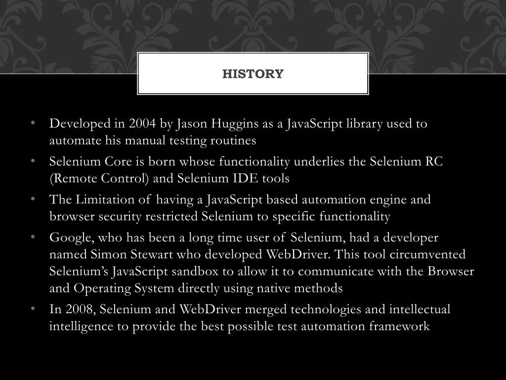 history