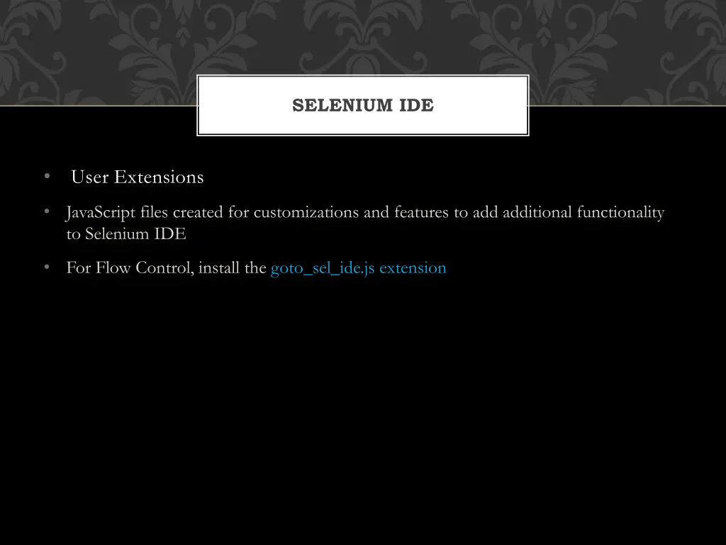 selenium ide 12