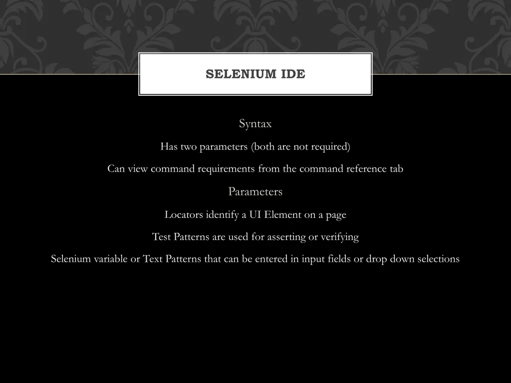 selenium ide 2