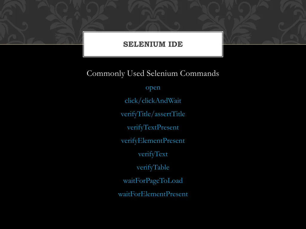 selenium ide 6