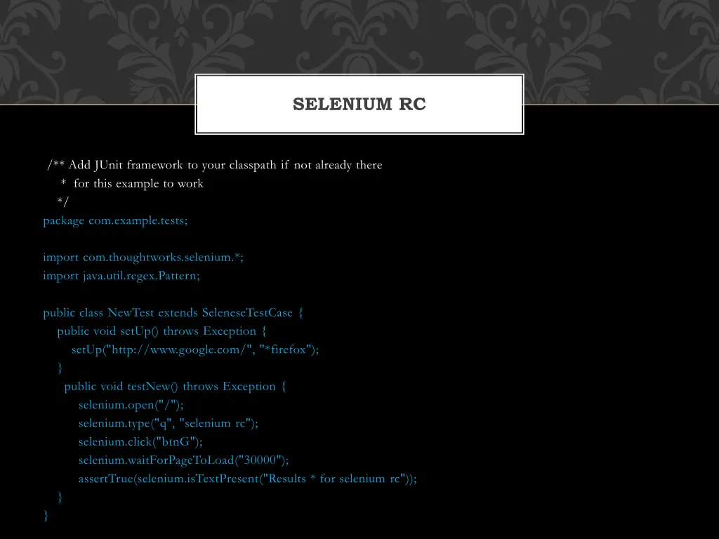 selenium rc 3