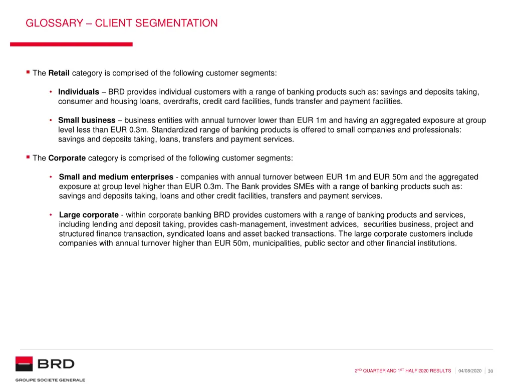 glossary client segmentation
