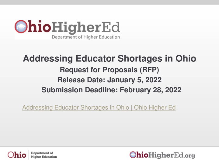 addressing educator shortages in ohio request