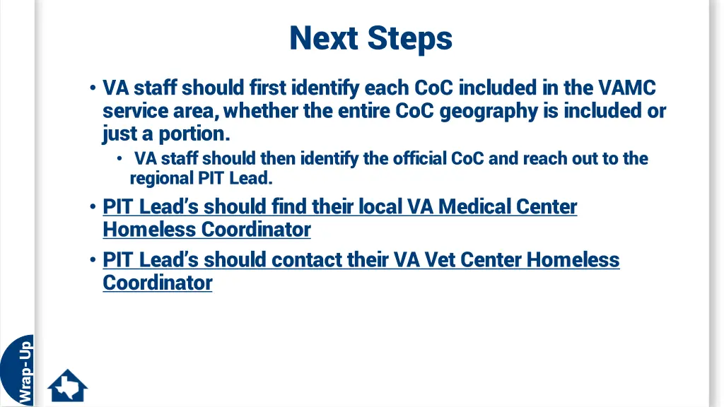 next steps