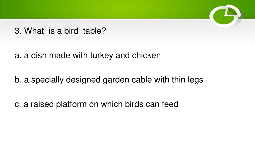 3 what is a bird table