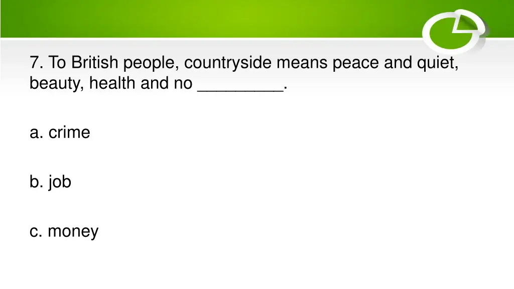 7 to british people countryside means peace