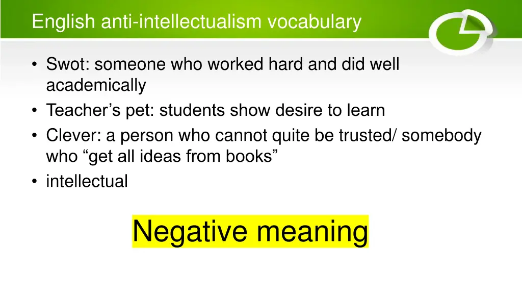 english anti intellectualism vocabulary