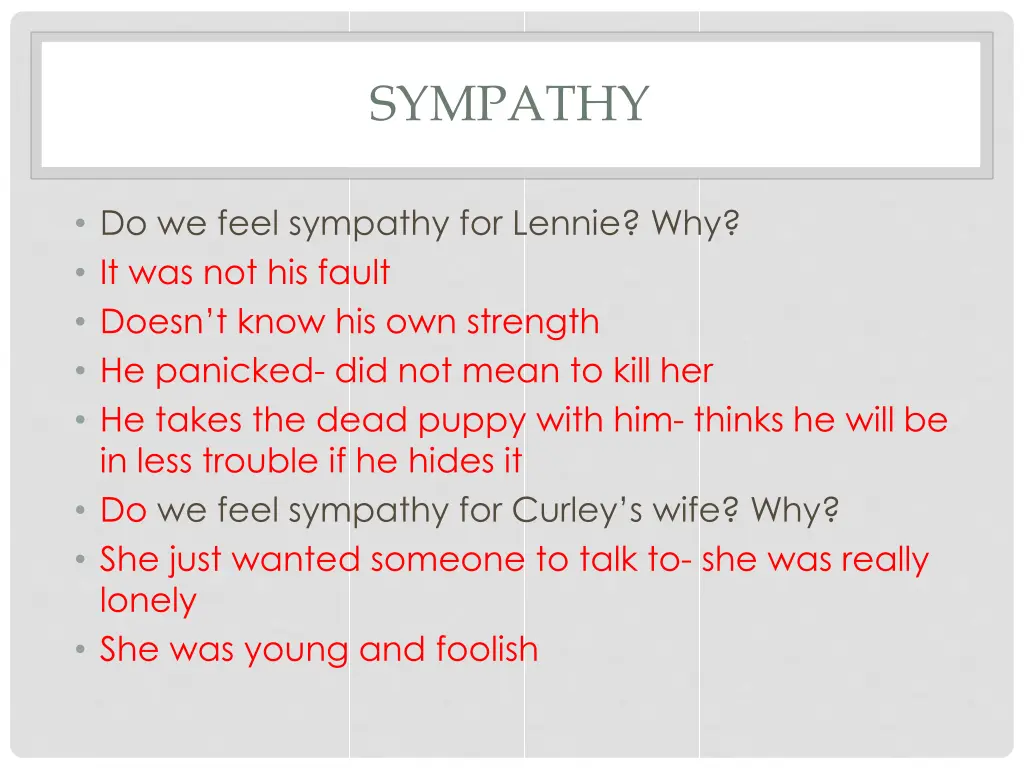 sympathy