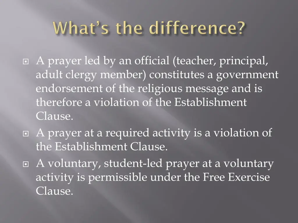 a prayer led by an official teacher principal