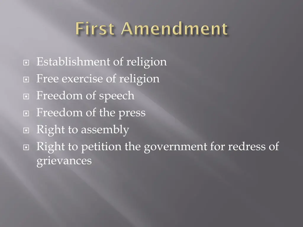 establishment of religion free exercise