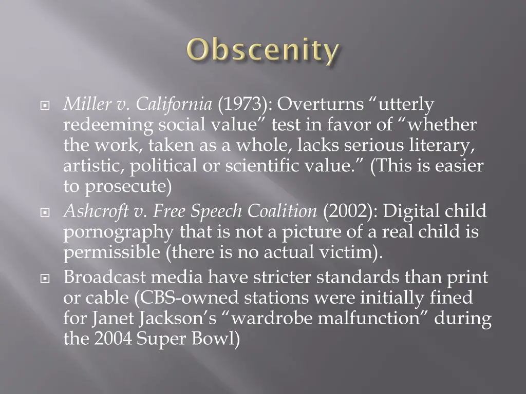 miller v california 1973 overturns utterly