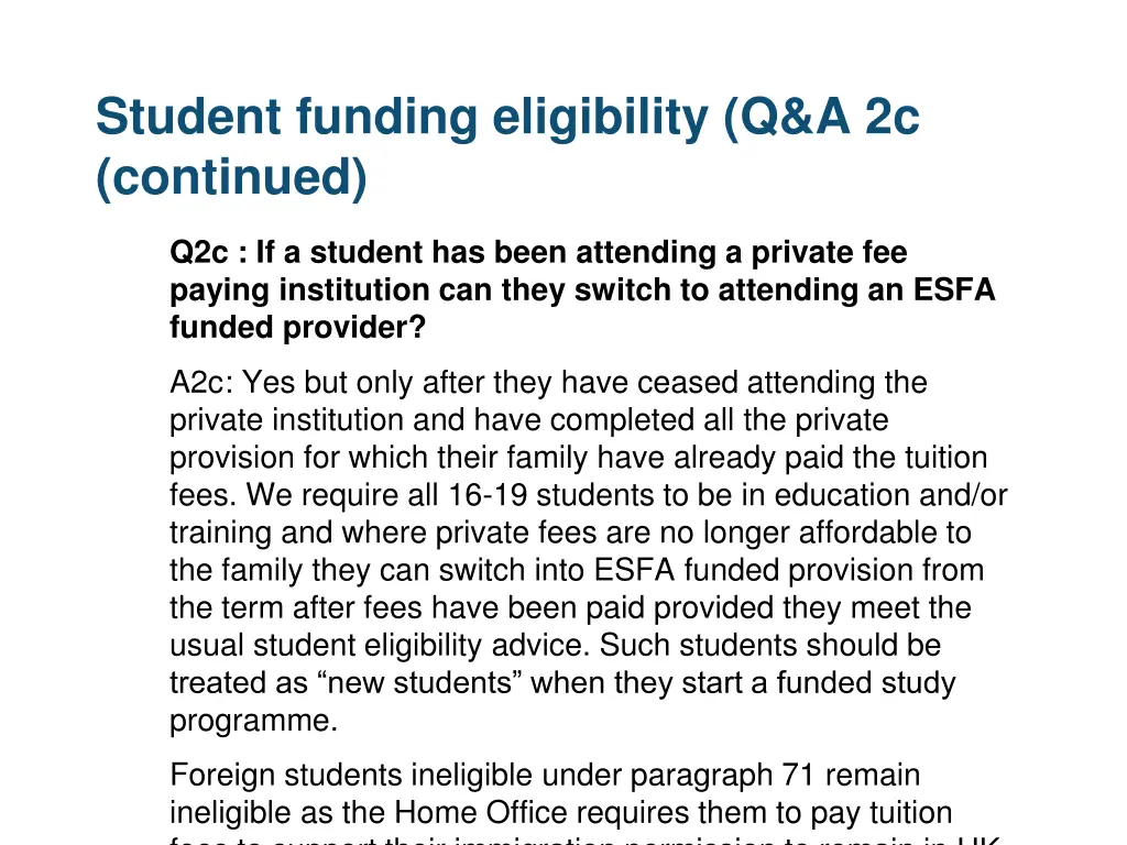 student funding eligibility q a 2c continued