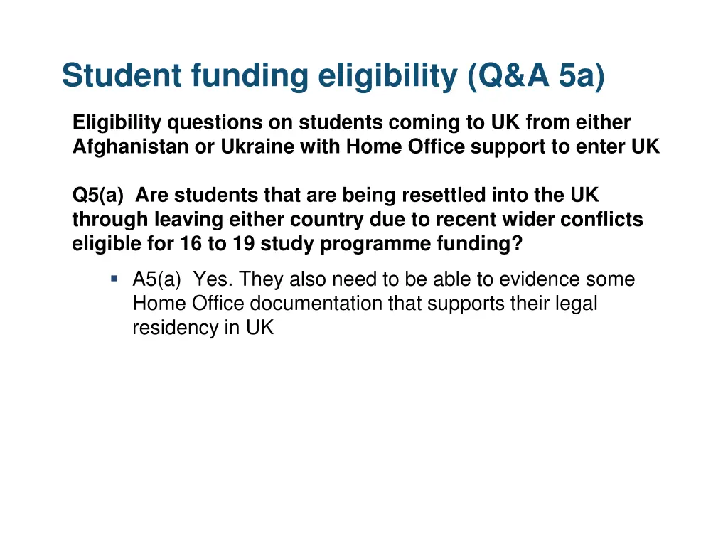 student funding eligibility q a 5a