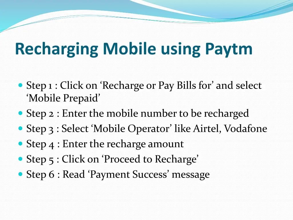 recharging mobile using paytm