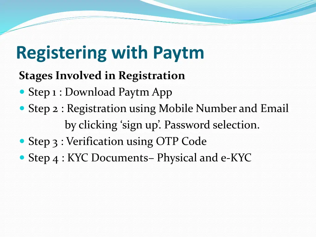 registering with paytm