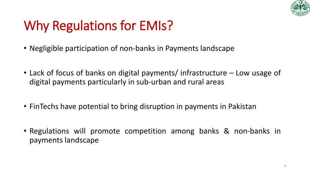 why regulations for emis why regulations for emis