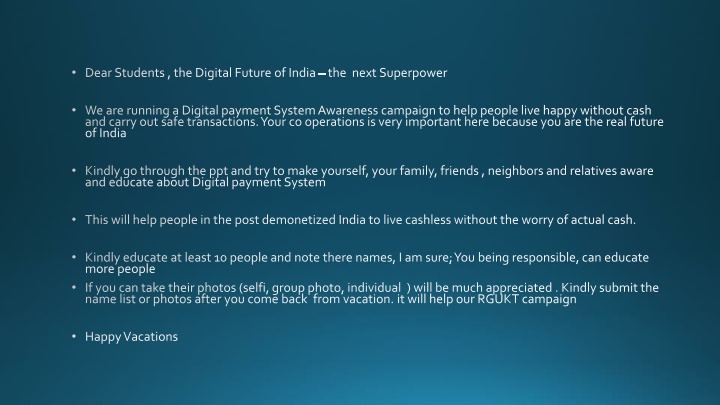 dear students the digital future of india