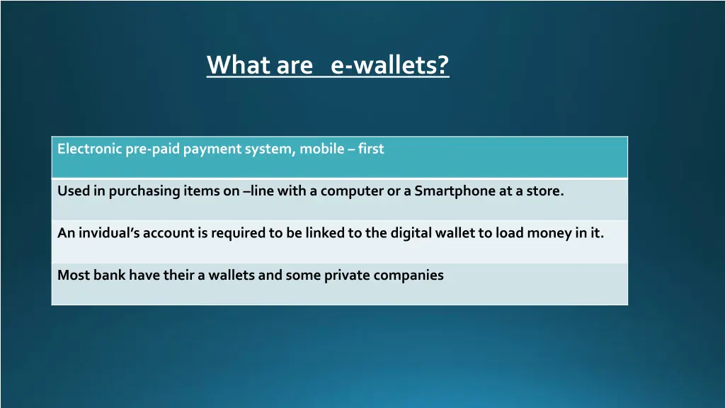 what are e wallets