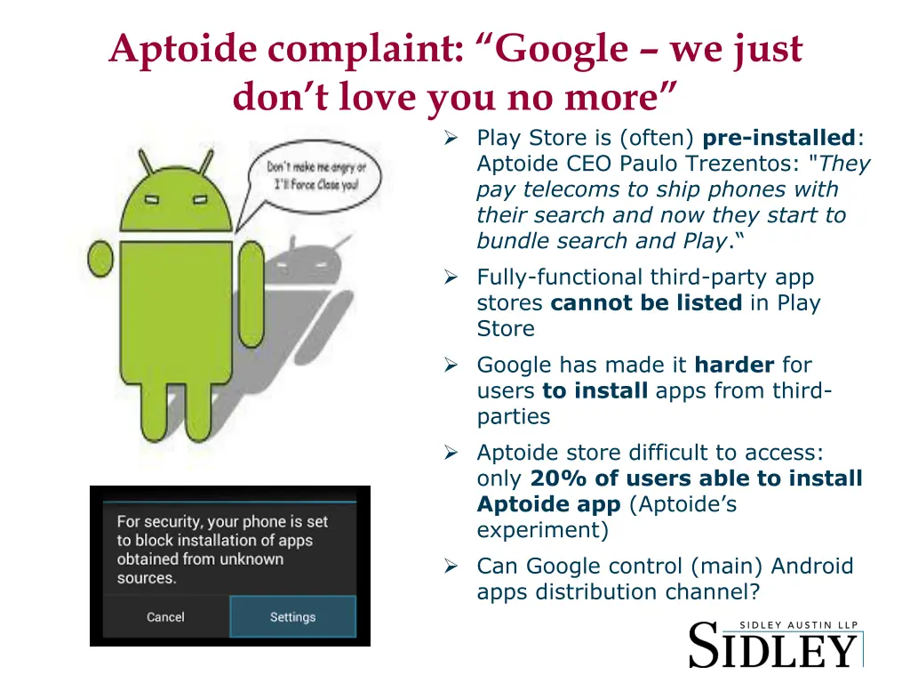 aptoide complaint google we just don t love