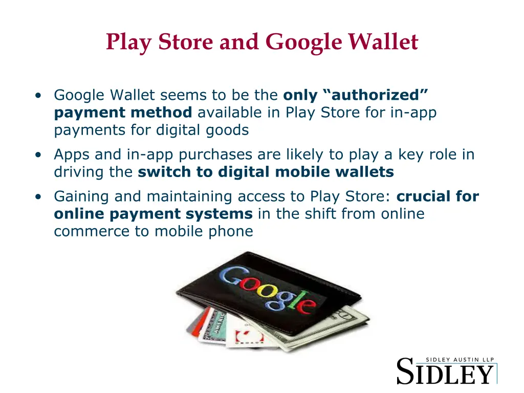 play store and google wallet