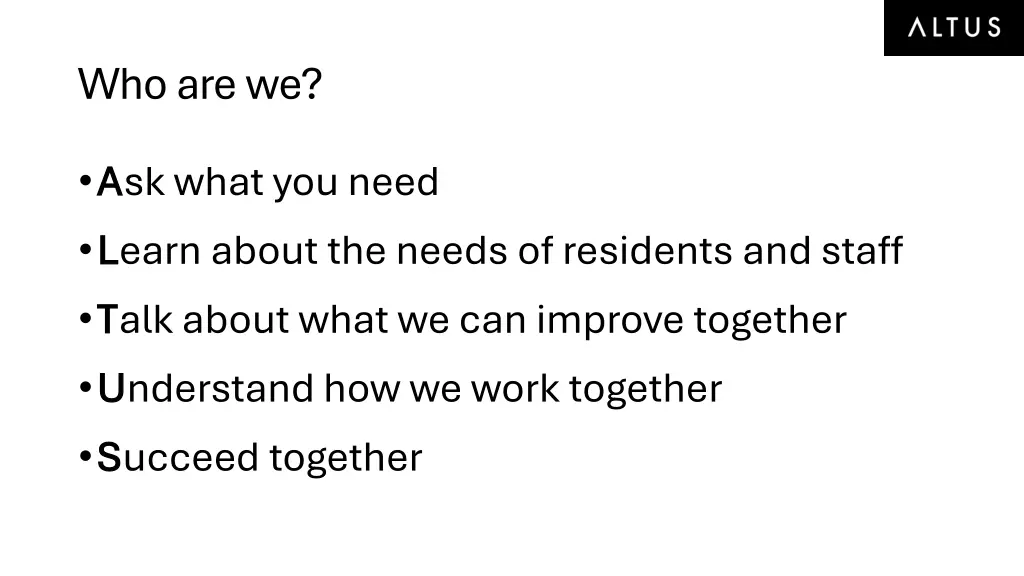 who are we