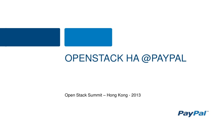 openstack ha @paypal