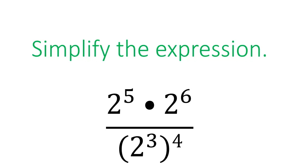 simplify the expression